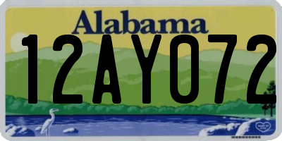 AL license plate 12AY072