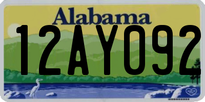 AL license plate 12AY092