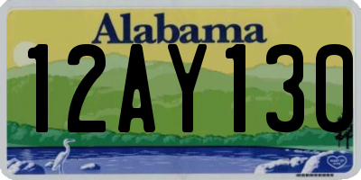 AL license plate 12AY130