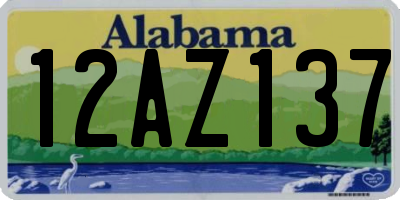 AL license plate 12AZ137