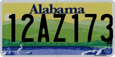 AL license plate 12AZ173