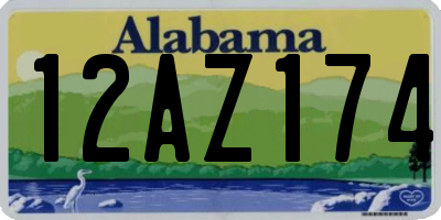 AL license plate 12AZ174