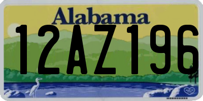 AL license plate 12AZ196