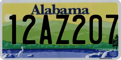 AL license plate 12AZ207
