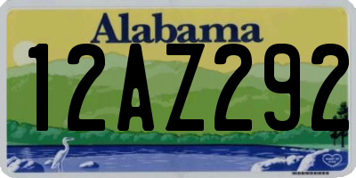 AL license plate 12AZ292