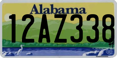 AL license plate 12AZ338