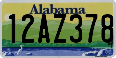 AL license plate 12AZ378