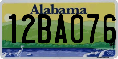 AL license plate 12BA076
