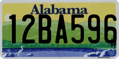 AL license plate 12BA596
