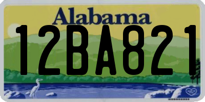 AL license plate 12BA821