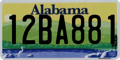 AL license plate 12BA881