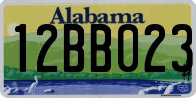 AL license plate 12BB023