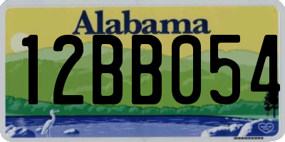 AL license plate 12BB054
