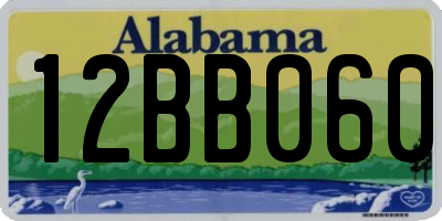 AL license plate 12BB060
