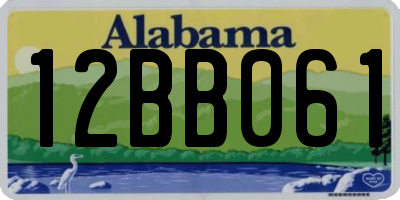 AL license plate 12BB061