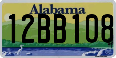 AL license plate 12BB108