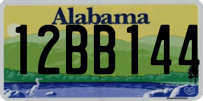 AL license plate 12BB144