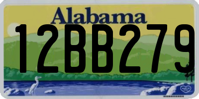 AL license plate 12BB279