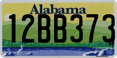 AL license plate 12BB373