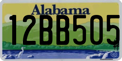 AL license plate 12BB505