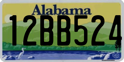 AL license plate 12BB524