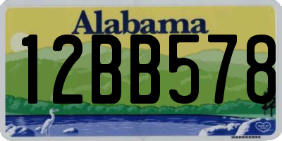AL license plate 12BB578