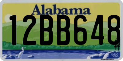 AL license plate 12BB648