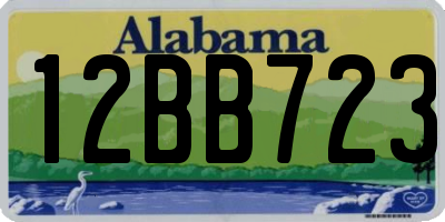 AL license plate 12BB723