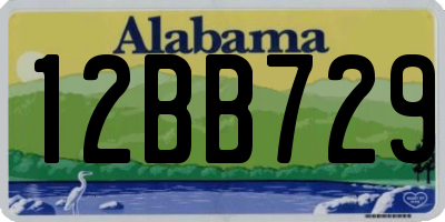 AL license plate 12BB729