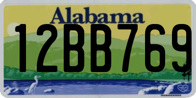 AL license plate 12BB769