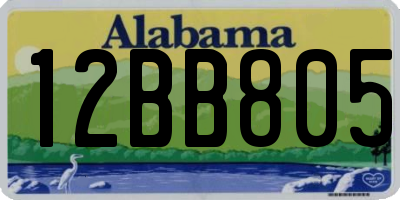 AL license plate 12BB805