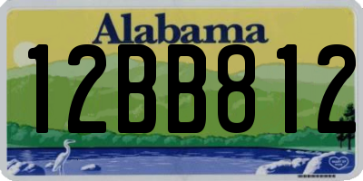 AL license plate 12BB812