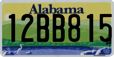 AL license plate 12BB815
