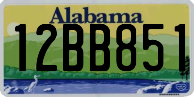 AL license plate 12BB851