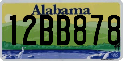 AL license plate 12BB878