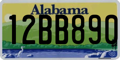 AL license plate 12BB890