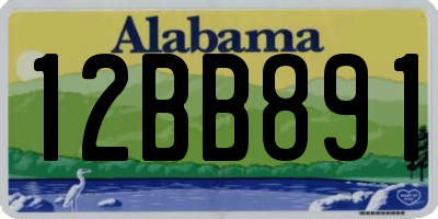 AL license plate 12BB891