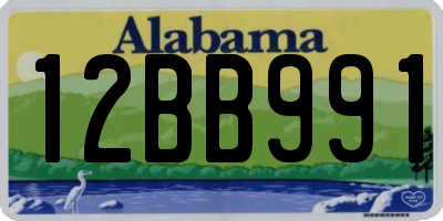 AL license plate 12BB991
