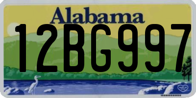 AL license plate 12BG997