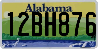 AL license plate 12BH876