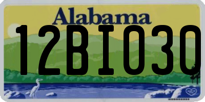 AL license plate 12BI030