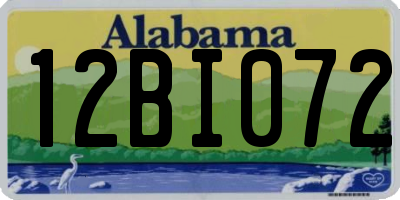 AL license plate 12BI072