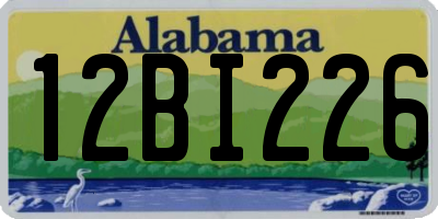 AL license plate 12BI226