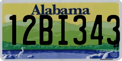 AL license plate 12BI343