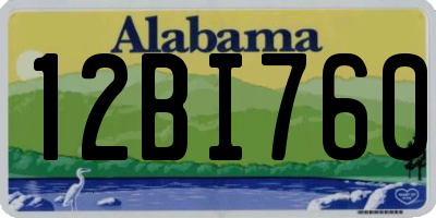 AL license plate 12BI760