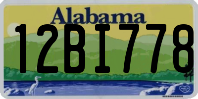 AL license plate 12BI778