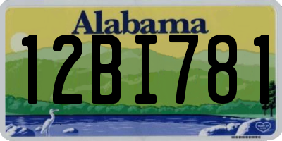 AL license plate 12BI781