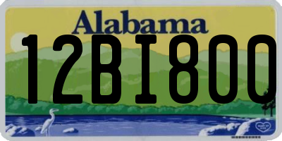 AL license plate 12BI800