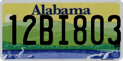 AL license plate 12BI803