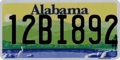AL license plate 12BI892